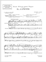 Lamento. Opus 7-2 - Augustin Barié - Partition - Orgue